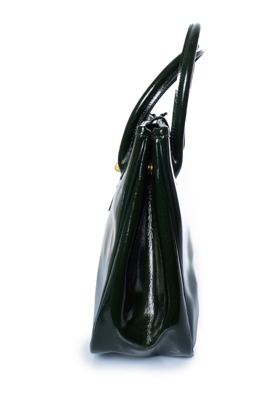 Bolso Longchamp, Roseau verde con asa superior. – Bolsos de mano, Calfskin (photo 4 of 8)