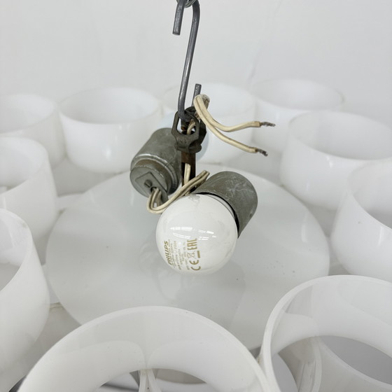 Image 1 of Mid-Century Lucite Circles Deckenleuchte, 1970er Jahre