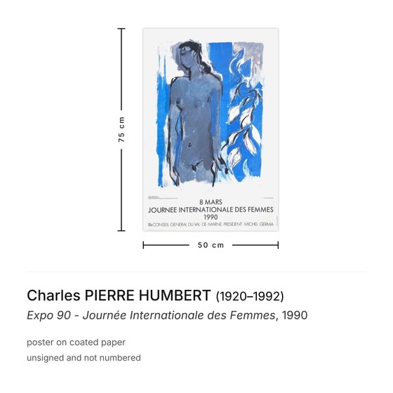 Image 1 of Exposición de Charles Pierre Humbert - Cartel del Día Internacional de la Mujer 1990