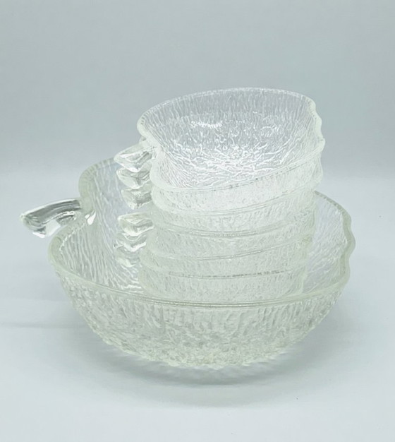 Image 1 of Set of 7 Vintage Covetro Apple Glass Bowls - Unique Retro Set!