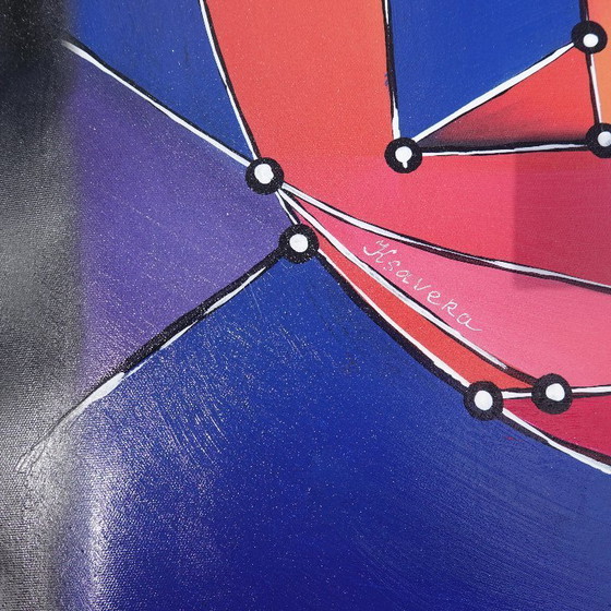 Image 1 of Kubisme A1361 - abstract schilderij XXL