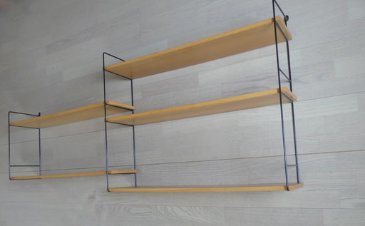Wandplank Licht houten ladderplank jaren 50/60 String Gelijkaardig UK3aeb