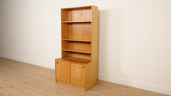 Image 1 of Vintage wall cabinet | Bookcase | Oak | Sliding doors