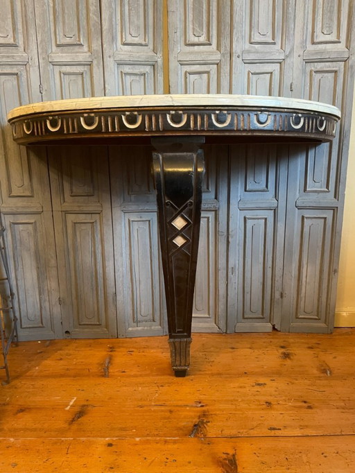 Table d'appoint Table console Table murale demi-ronde Française 19ème siècle