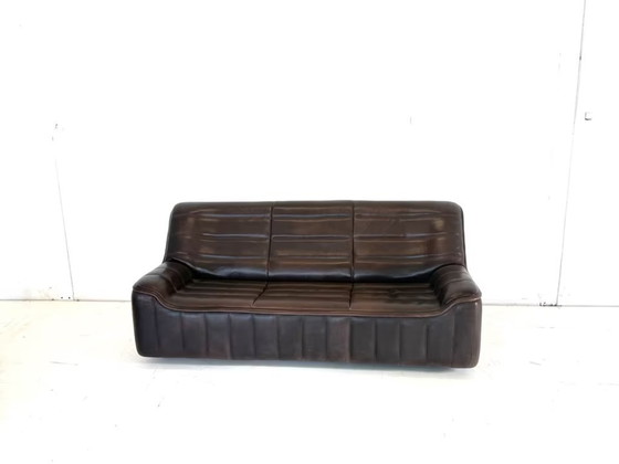 Image 1 of 2 x Canapé en cuir De Sede DS 84 avec assise rembourrée, design de groupe