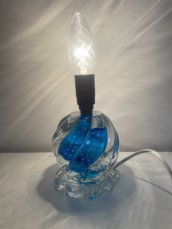 Image 1 of Design by Seguso, Murano Bullicante Tafellamp Italy.