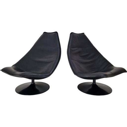 Paar alte F585-Sessel von Geoffrey Harcourt für Artifort, 1990er Jahre