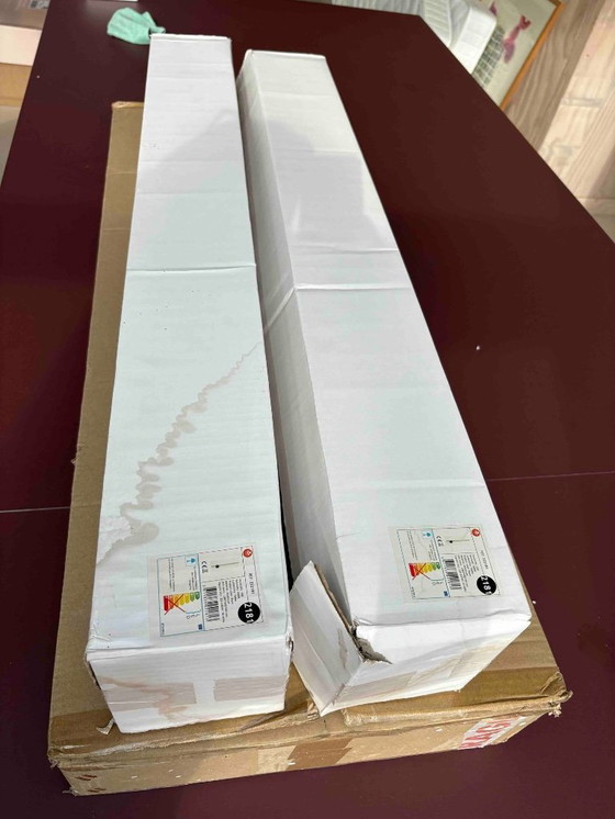 Image 1 of KOSILAMP-Lange zwarte Wandlamp met indirect LED Licht-Mandal