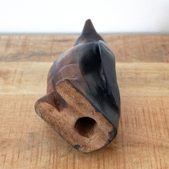 Image 1 of Statuetta di pinguino in legno intagliato a mano
