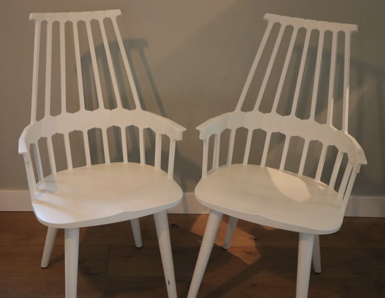 Image 1 of Ensemble de chaises élégantes et confortables Kartell Comback - blanc