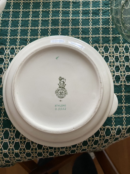 Royal Doulton art deco milk jug and bowl decor d.5552