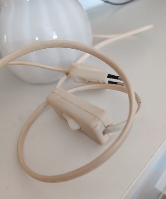 Image 1 of MURANO Vintage "Fungo" Bedside Lamp in Swirl Layered Glass - Mid-Century - Handmade - Made in Italy - Perfect