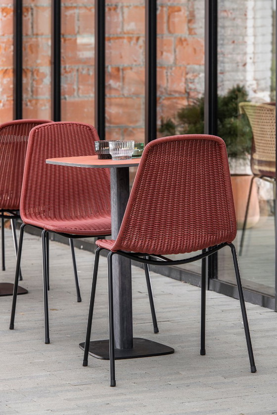 Basket Chair Black Frame/PE Brick Red – feelgood designs, Sedie da giardino, Plastic, Metal (photo 4 of 5)