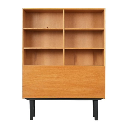 Boekenkast van essenhout, Deens ontwerp, jaren 1970, productie: Denemarken