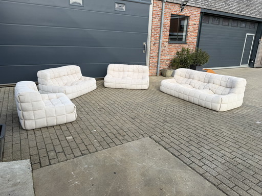 Ligne Roset Kashima 3 posti, 2x2 posti, 1 posto in velluto a coste beige 10/10
