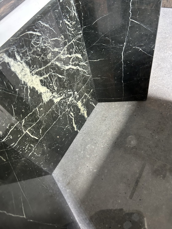 Image 1 of Vintage coffee table marble glass