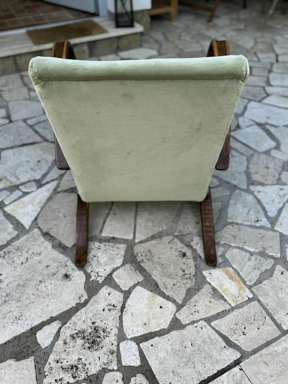 Poltrona Lounge Modello H 269 di Jindrich Halabala, anni '30 – Poltrone, Velluto (photo 5 of 8)