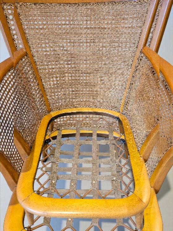 Image 1 of Loungefauteuil uit het midden van de 20e eeuw, vlechtwerk, Paul Boman, 1940, Finland