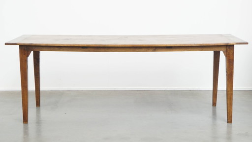 Characterful antique French oak dining table for 6 to 8 people