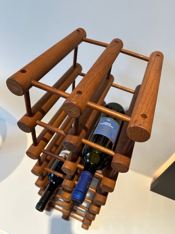 Image 1 of Vintage Danish design wine rack by Richard Nissen for Langaa Denmark