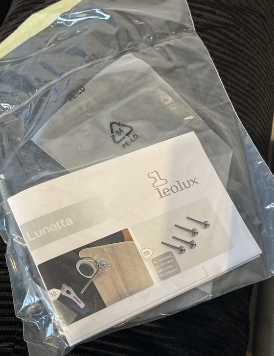 Image 1 of New Leolux Lunetta 3-Seater Sofa Black Rib Fabric