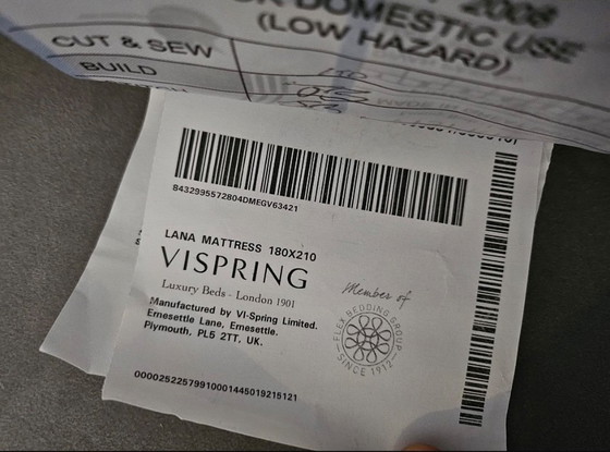 Image 1 of Vispring Lana Boxspring 180x210 - Suede - Limited Edition