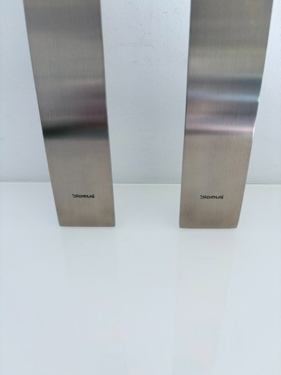 Set de 2 apliques de pared Blomus de acero inoxidable 60 cm – Decoración de pared, rvs (photo 16 of 21)