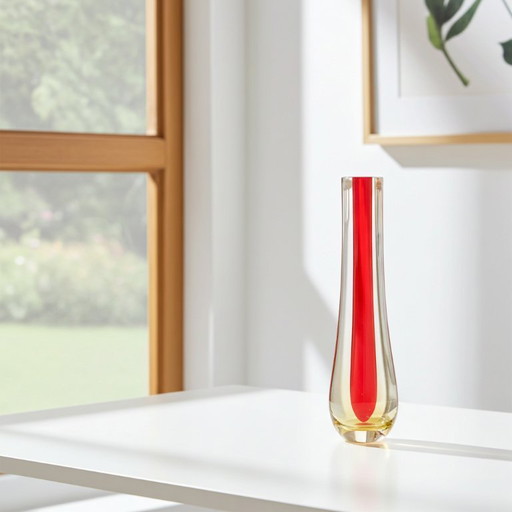 Mid Century Modern Flavio Poli Seguso Murano Vase 1960