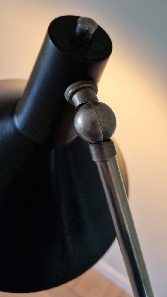 Image 1 of Vintage Stilnovo style floor lamp, black metal, Italian design, 1960s