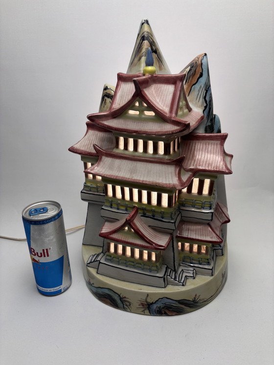 Image 1 of Einzigartige antike Palastlampe aus Taiwan (Republik China) – Keramik-Wand- und Tischobjekt – ca. 1960