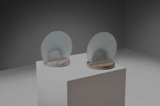 Marble and Glass Table Lamps by Bruno Gecchelin for Skipper, Italy 1970sz