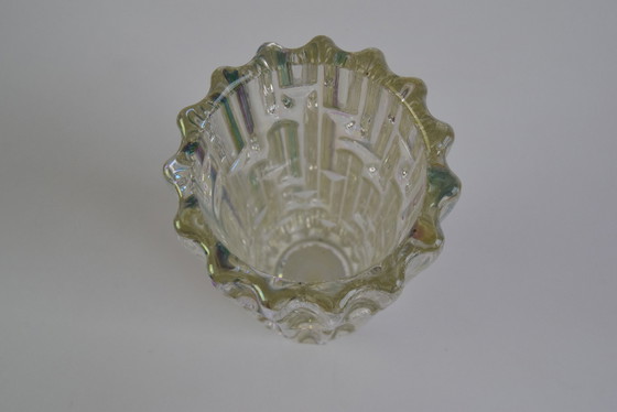 Image 1 of Original Frantisek Vizner Glass 'Maze' Vase for Sklo Union Rosice 1960s