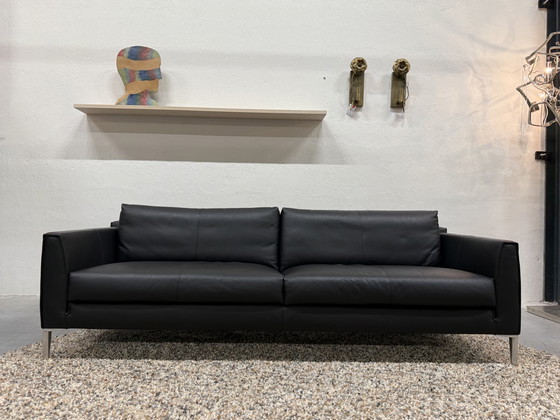 Image 1 of Design on Stock Heelz 4-Sitzer-Sofa in schwarzem Leder
