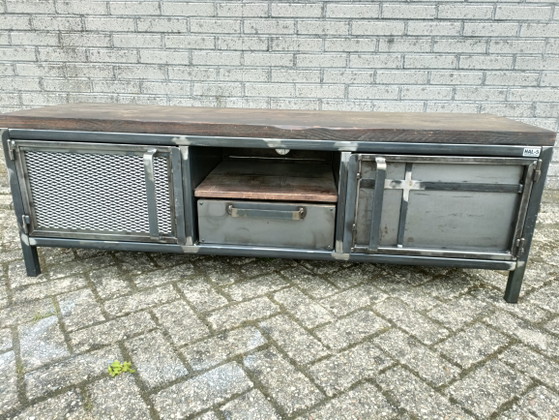 Industrieel Tv Meubel – Hal 5, tv-meubelen, Metal, Wood (photo 11 of 15)