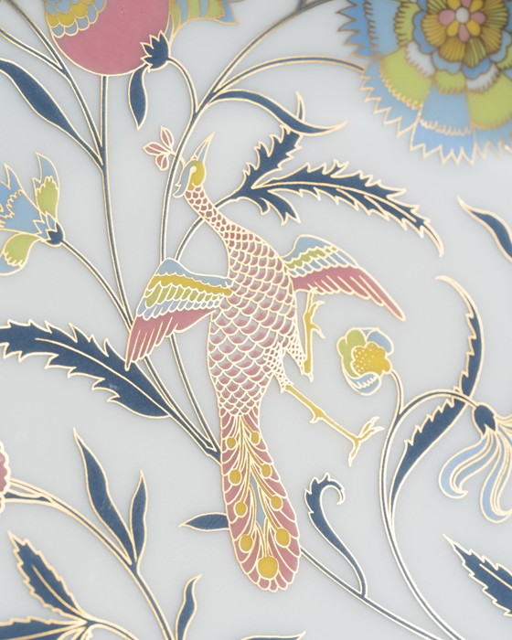 Image 1 of Rosenthal Classic Rose Vase & Matching Decorated Plate Multicolour Flora & Gold 