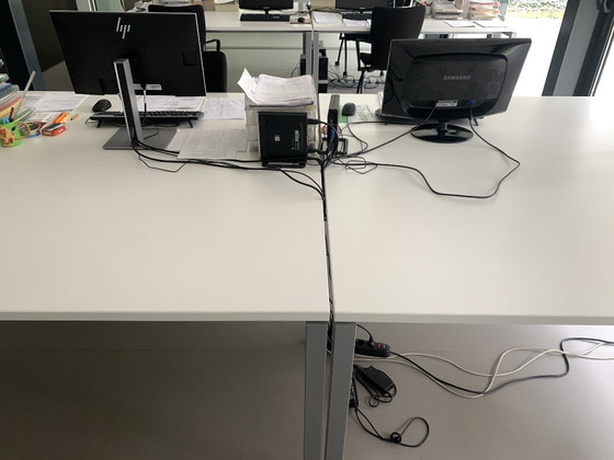 Robberechts Connex Square Desk/Dining Table - Minimalist White (2nd Table) – Wood (photo 3 of 6)