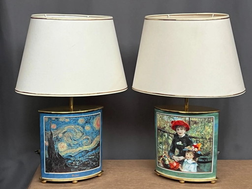 Pair of table lamps. – tafellampen, Porcelain, Vintage (photo 2 of 10)