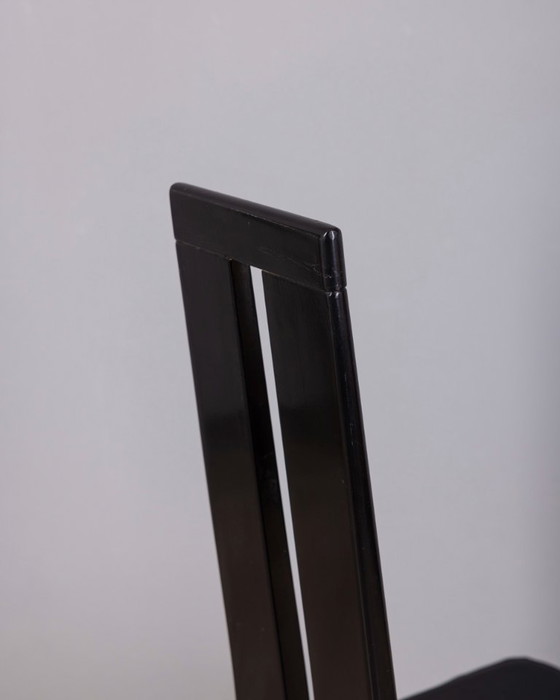 Image 1 of ENSEMBLE DE 4 CHAISES VINTAGE EN BOIS ET CUIR DES ANNÉES 1970, DESIGNÉES PAR PIETRO COSTANTINI POUR ELLO