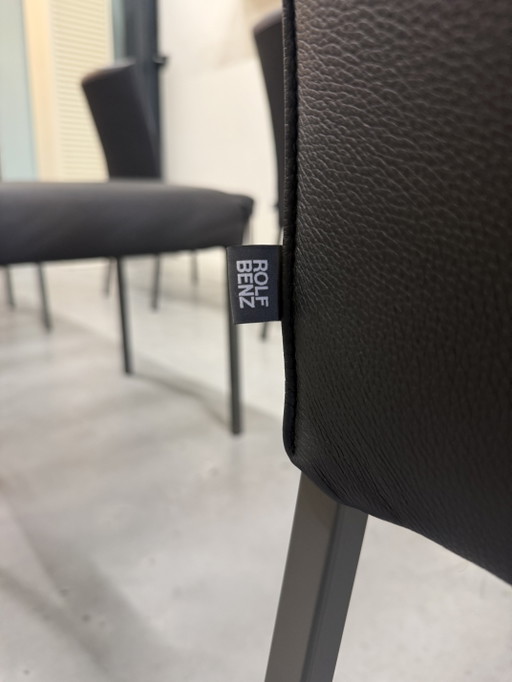 6 sedie da pranzo Rolf Benz 652 color antracite