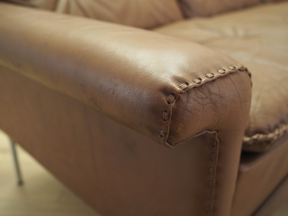 Image 1 of Canapé en cuir marron, Design danois, années 1960, Manufacture : AS Vejen Polstermøbelfabrik