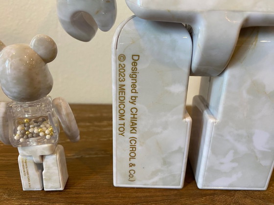 Image 1 of Bearbrick My First Baby by CHIAKI Marble version 400% + 100% MEDICOM toys 2023