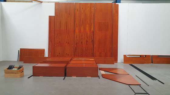 Image 1 of vintage wall unit deens modules teak 60s