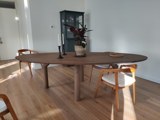 Image 1 of Wooden Oval Table Dykk 280 x 120, As New