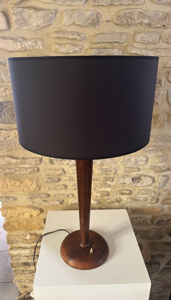 LAMPE ART DECO – Textile, Bois (photo 7 of 16)
