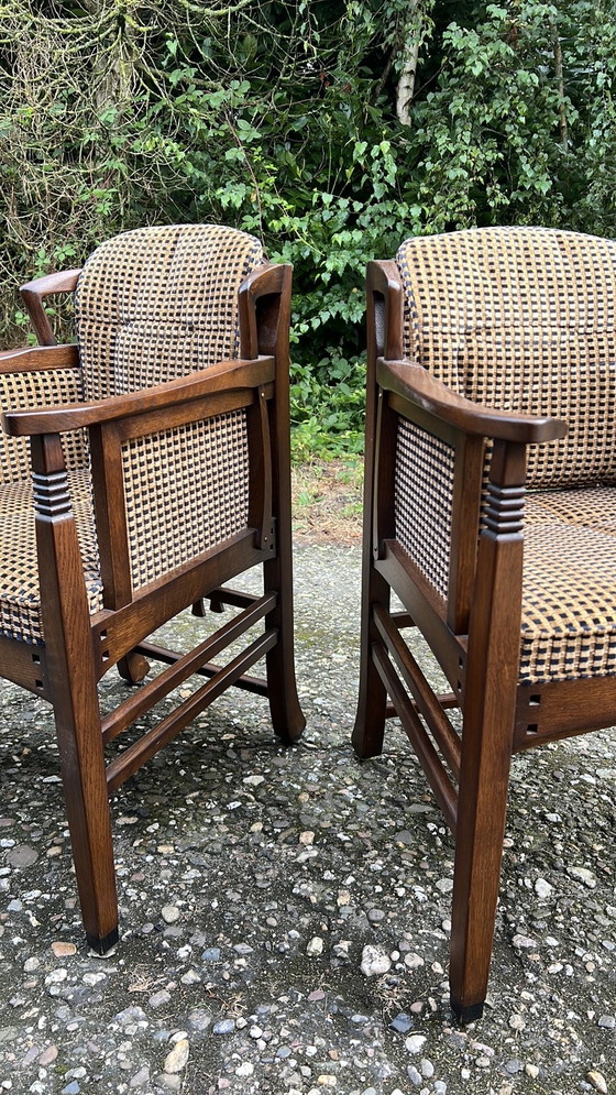 Image 1 of 4 Schuitema Jugendstil Eetkamer Armstoelen