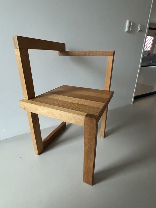 Gerrit Rietveld stijl handmade corner chair 