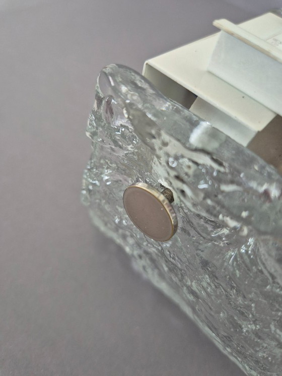 Image 1 of Lampada da parete Kaiser Leuchten in vetro ghiacciato, anni '60/'70, vintage Mid-Century