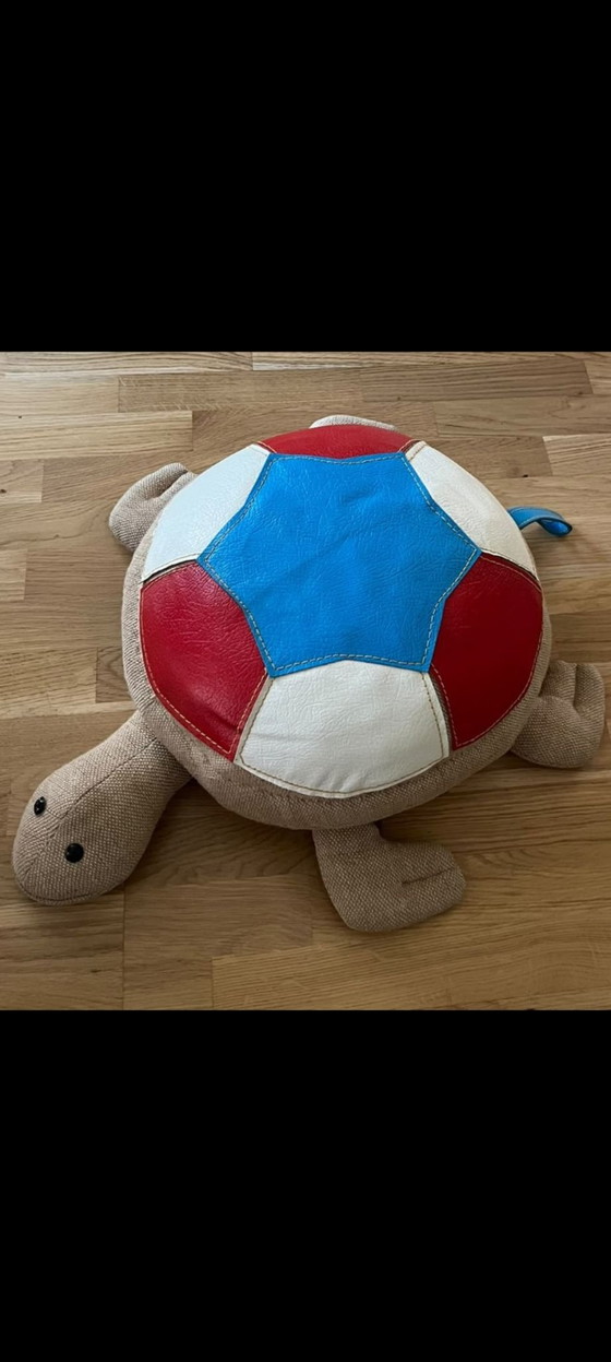 Renate Müller Schildpad, Hockers en poefs, Leer, Textiel, Beige (foto 2 van 5)