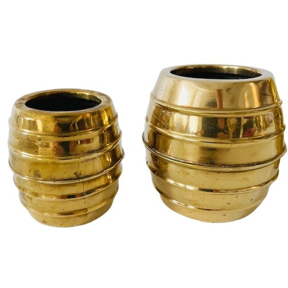 Image 1 of Barattoli da tabacco e mini vasi in ottone vintage