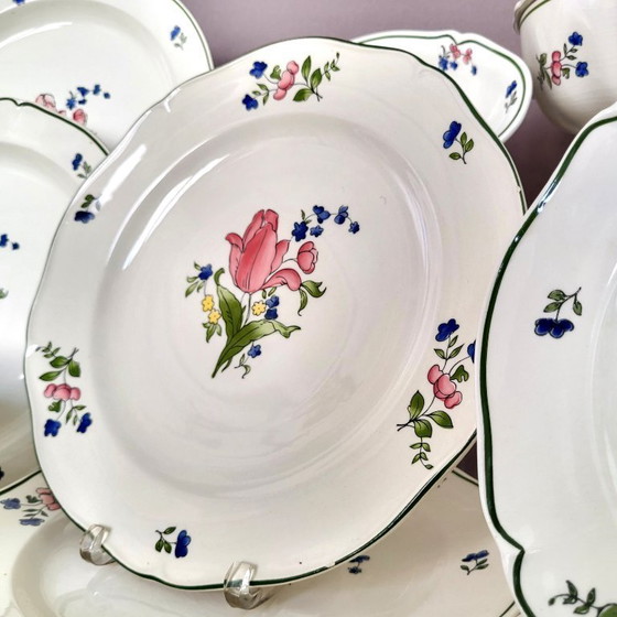 Image 1 of 💕GIEN "LORRAINE" 30-piece dinner service in perfect condition
